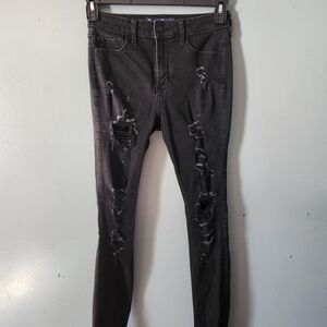 Hollister Black Distressed Jeans